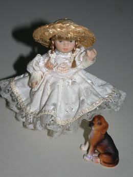 Mini Puppe mit Hund