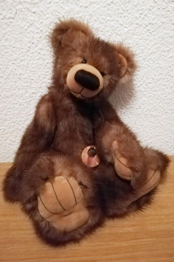 Echtfell Teddybär Handarbeit