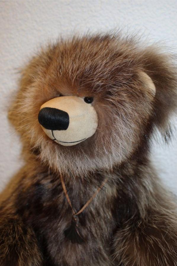 Echtfell-Teddybär Handarbeit