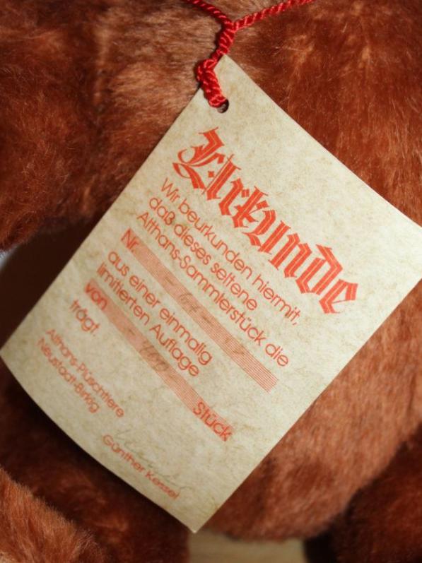 Althans Teddybär limitiert, Sammlerbär