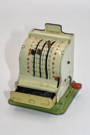 alte Kinderkasse / Puppenspielzeug
