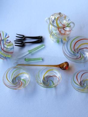 Puppenhausset Glas Lauscha, selten, vintage