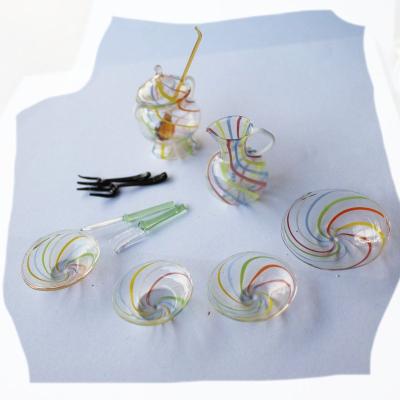 Glasset für's Puppenhausset, Lauschaglas, selten, vintage