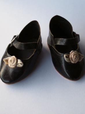 Puppenschuhe Gr. 8, Leder, vintage 