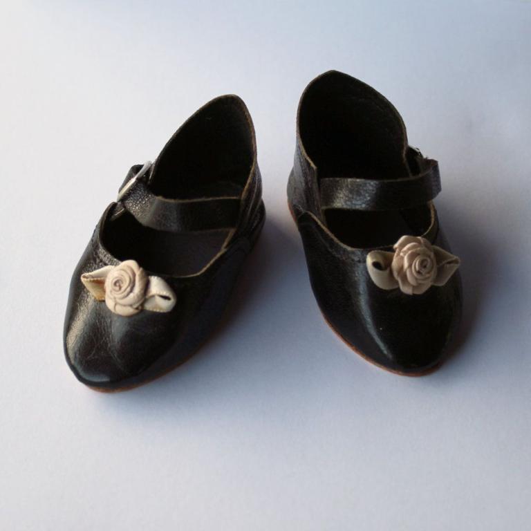 Puppenschuhe Gr. 8, Leder, vintage 