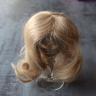 Puppenperücke Echthaar blond lang